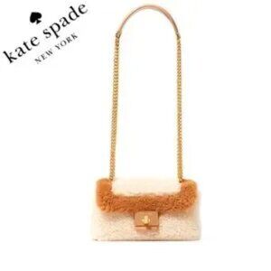 NWT KATE SPADE Evelyn Faux Shearling Small Shoulder Crossbody